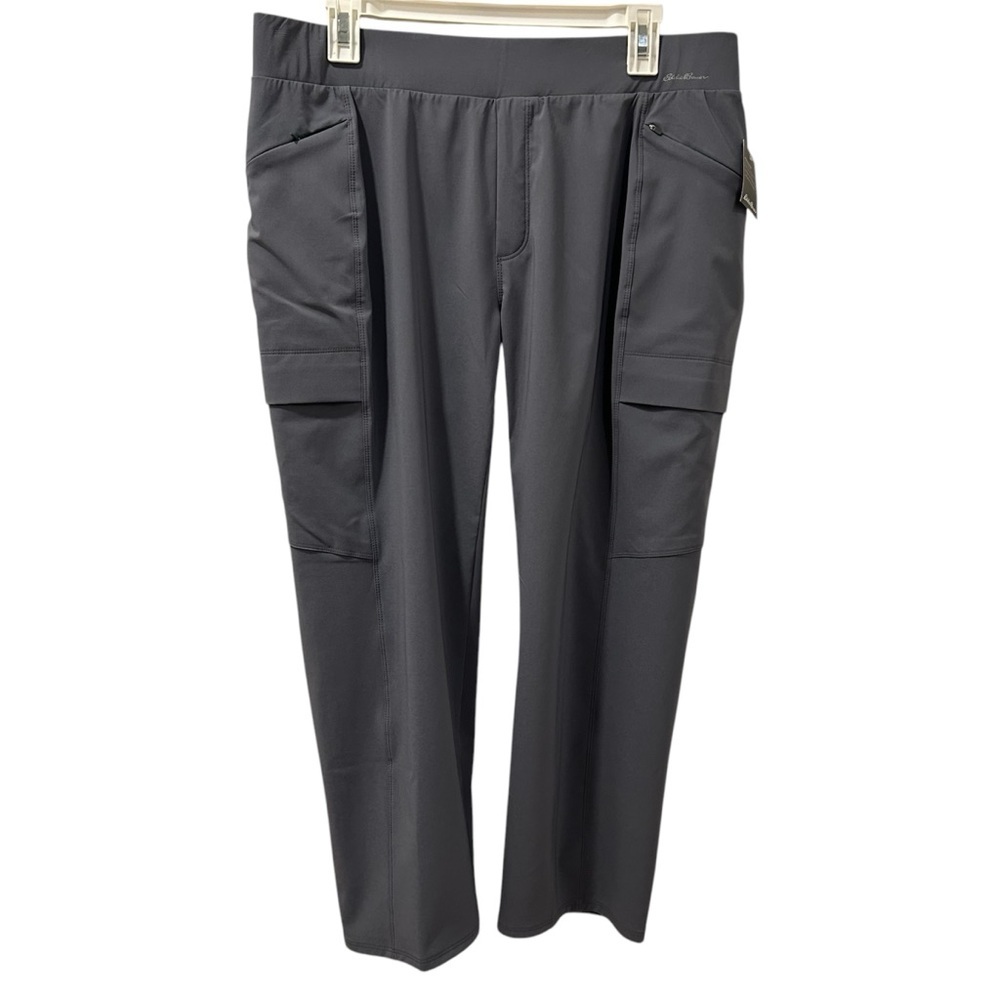 Eddie Bauer Women's Incline Utility Capris Grey Sz 14 Hiking NWT
